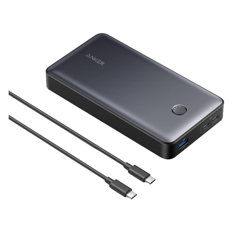 Anker Power Bank, 24,000mAh 65W Portable Charger, 537 Power Bank (PowerCore 24K for Laptop), for Dell XPS, Microsoft Surface, iPad Pro, iPhone 13 Pro, Apple Watch Series 5, and More (A1378H11)